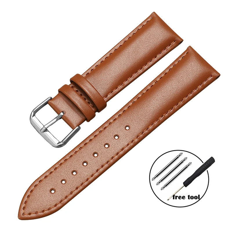 Leather Watch Band Strap | Sizes 12mm-24mm | Compatible with Huawei Watch GT3/GT2 | SmartWatch Bracelet