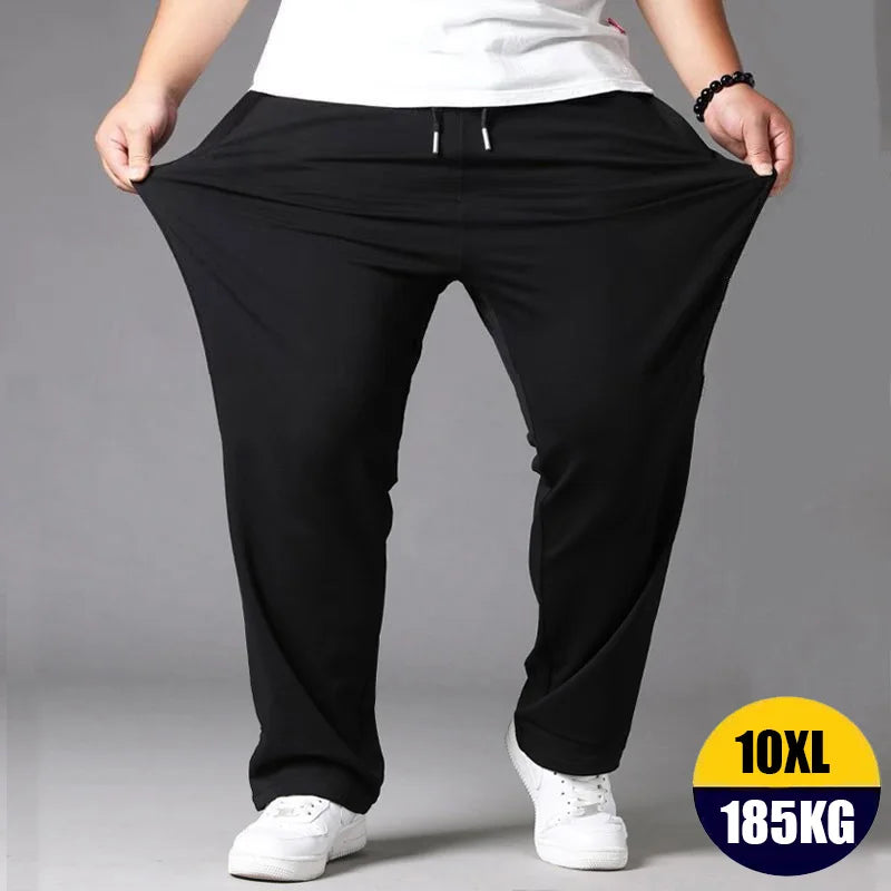 10XL Men's Loose Fit Tracksuit Pants | Oversized Elastic Waist Sweatpants | Casual Joggers for Sports and Everyday Wear