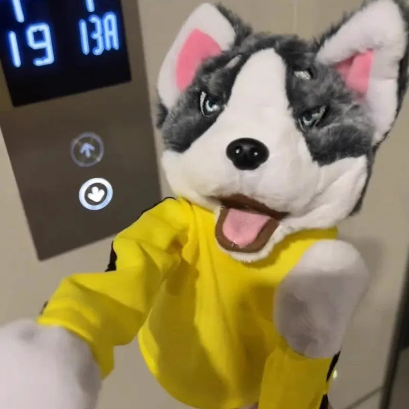 Dog Puppet Hand Puppet | Kung Fu Husky Boxing Puppet | Finger Battle Sound Plush Toy Doll | Perfect Birthday Gift for Kids