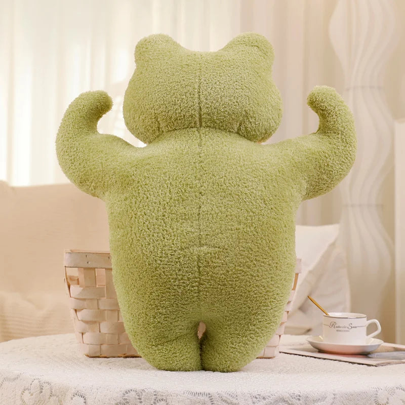 Muscle Fitness Frog Fitness Plush Toy | Soft Big Abs Chest Muscle Duck Frog Throw Pillow Gift For Boys | 35/45cm | Alo Trendy