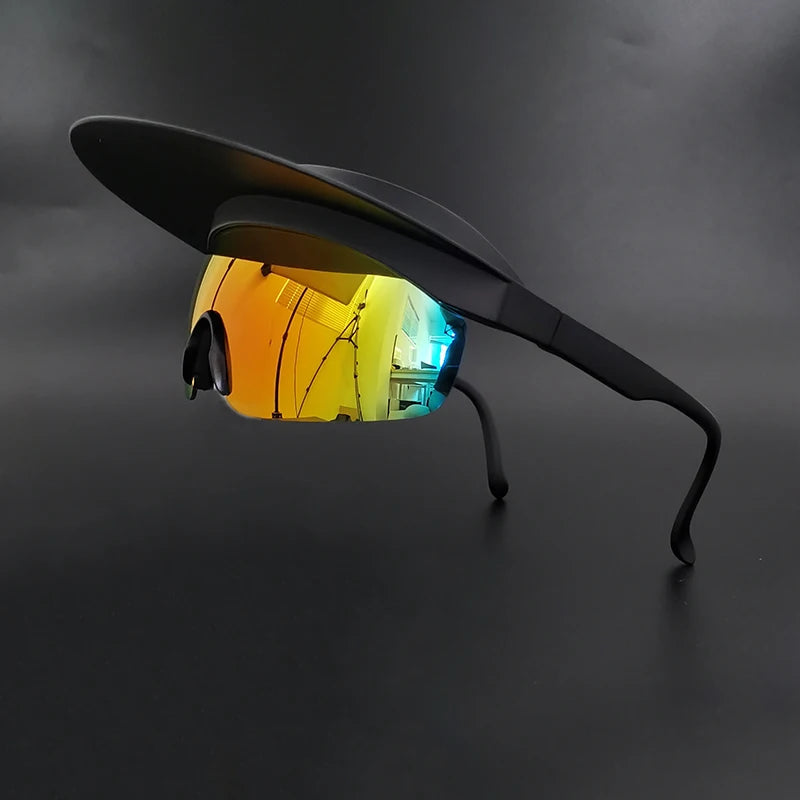 Brim Sun-Proof UV400 Cycling Sunglasses | Unisex 2024 Road Bike Glasses | Male Female Bicycle Goggles | MTB Sport Eyewear Lens