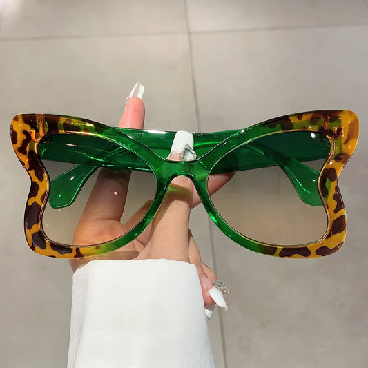 Oversized Butterfly Shape Sunglasses | New Arrival Stylish Vintage Multicolor Shades | Trendy Brand Design Women Eyewear