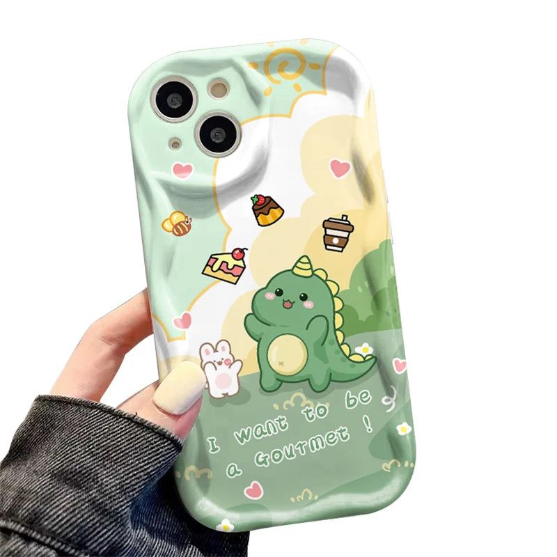 Cute Dinosaur Silicone Case for Samsung Galaxy | Soft Cartoon Animal Shockproof Cover | Fun and Protective Design | Alo Trendy