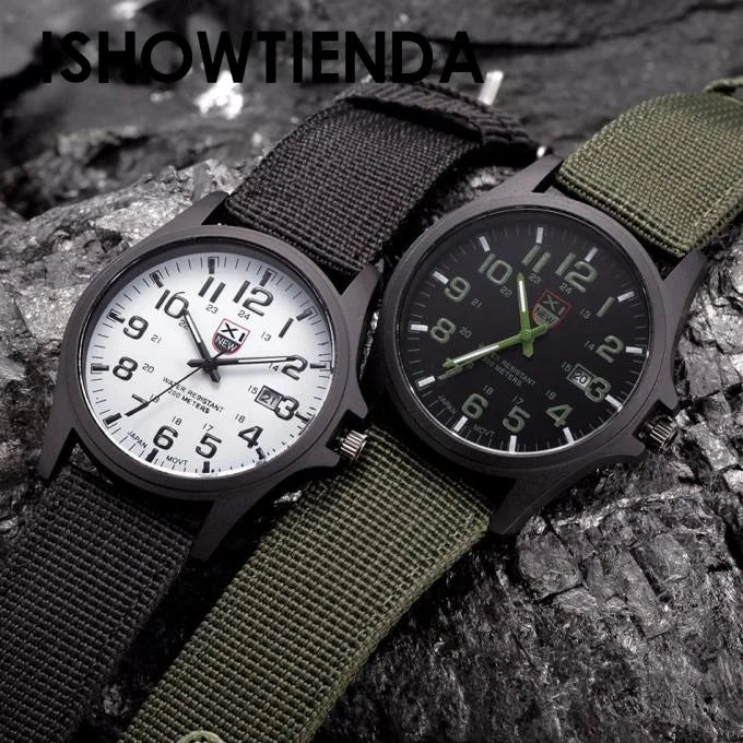 Military Men's Quartz Watch | Black Dial Date Luxury Sport Wrist Watch | Smart Watches for Men