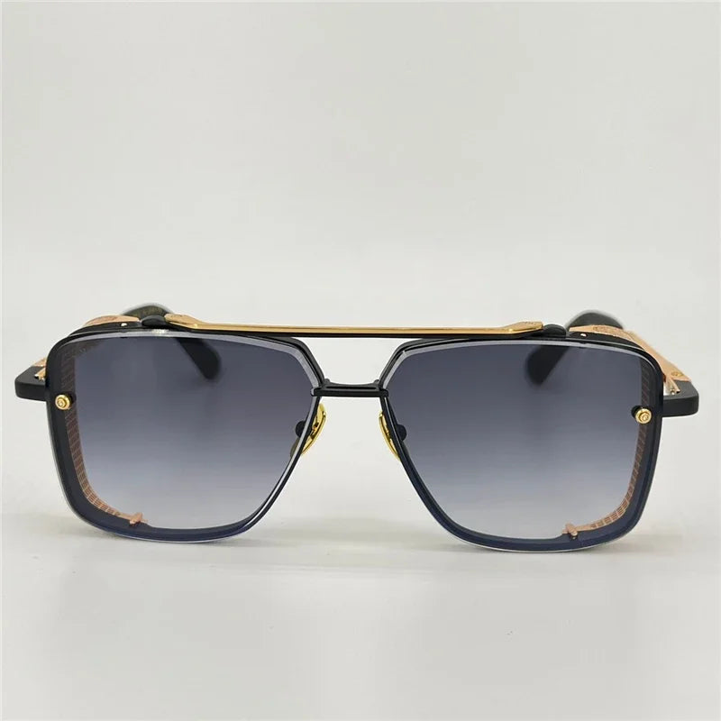 Men's Sunglasses | Vintage Fashion Style Square Frameless UV 400 Lens | Premium Package Included