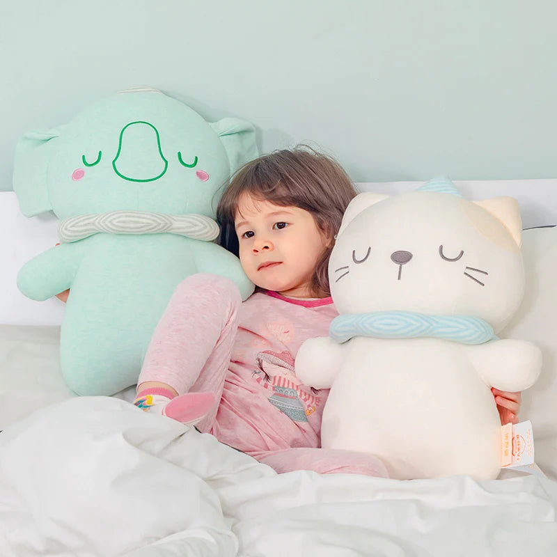 New 45cm Kawaii Elephant Cats Plush Pillow Stuffed Animals Plushies Doll | High Quality Soft Accompany Sleeping Kids Baby Toys | Alo Trendy