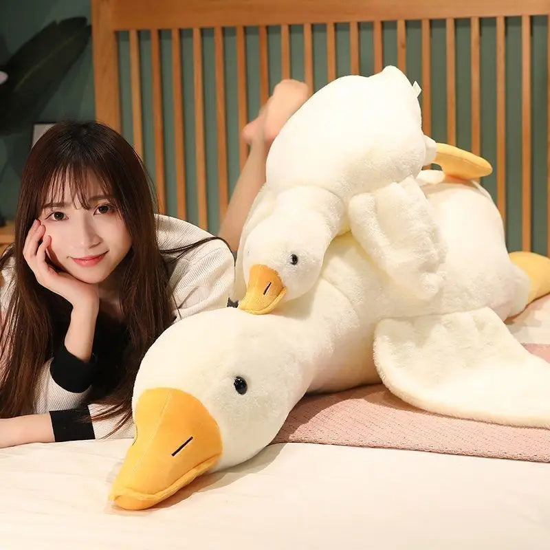 Big White Goose Hug Sleeping Pillow Plush Toy Duck Big Goose Doll Bed Pillow | Alo Trendy