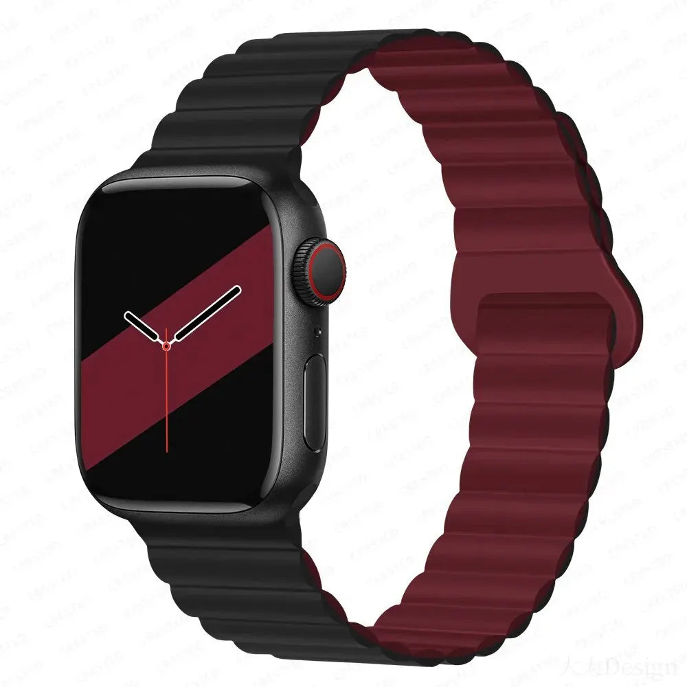 Magnetic Strap For Apple Watch Band 40mm 45mm 44mm 41mm 49mm 44 mm 38mm 42 | Silicone Bracelet iWatch Series 8 SE 6 7 8 9 Ultra 2 | Alo Trendy