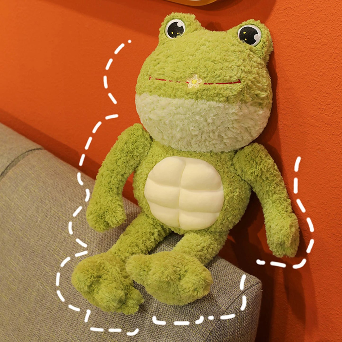 Kawaii Muscle Frog Plush Toys Realistic Stuffed Doll | Soft Comfortable Skin-friendly Plush Toy for Children Girls Gift Decoration | Alo Trendy