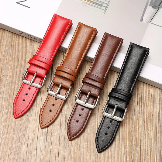 Leather Watch Band Strap | Sizes 12mm-24mm | Compatible with Huawei Watch GT3/GT2 | SmartWatch Bracelet