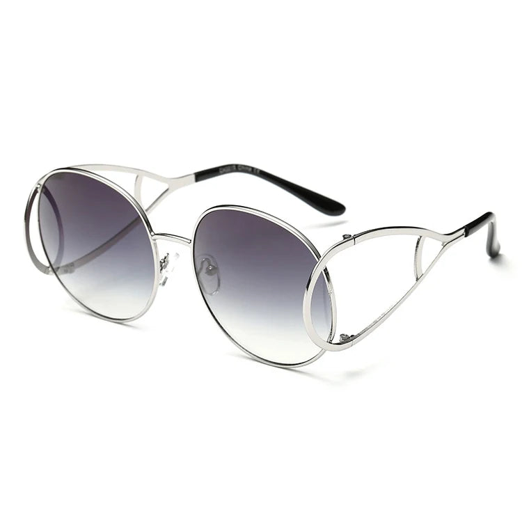 Luxury Fashion Sunglasses Women Round | New Brand Designer Unique Lady Female Sun Glasses | Frame Clear Optics