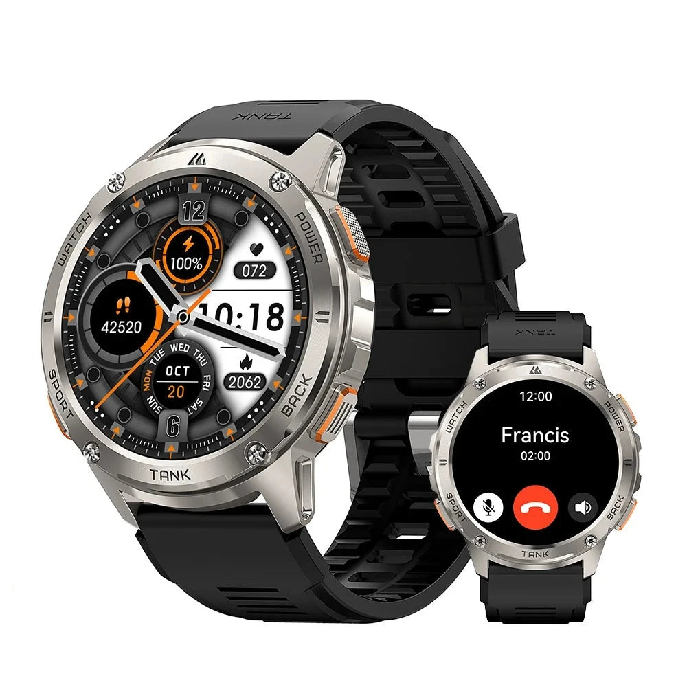 Smartwatch for Men and Women | Rugged Military Digital Electronic Bluetooth Waterproof Watch