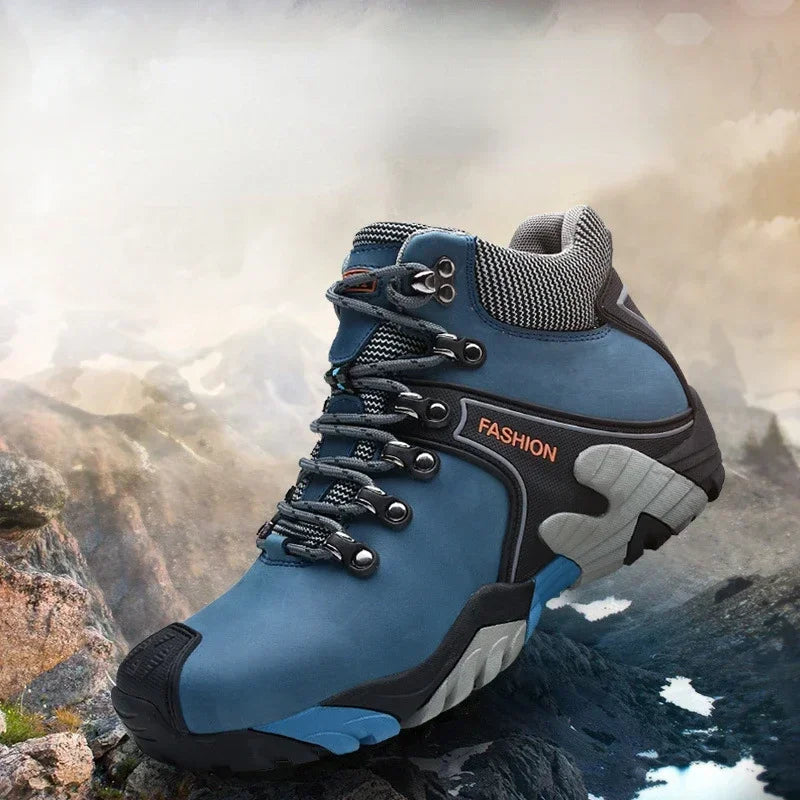 Men’s Snow Boots | Fashionable Outdoor Mountaineering Waterproof Anti-Slip Insulated Cotton Shoes for Travel 2024