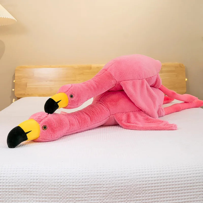 130cm/160cm Giant Flamingos Plush Toys | Cute Birds Stuffed Animals Kids Sleeping Pillows Room Decor Christmas Gifts for Girls