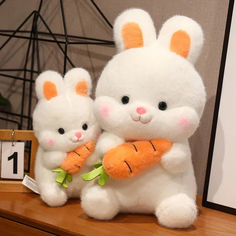 Kawaii Carrot Rabbit Plush Toys | Adorable Bunny Dolls | Stuffed Pillow | Soft Animal Cushion | Girls Kids Birthday Christmas Gifts