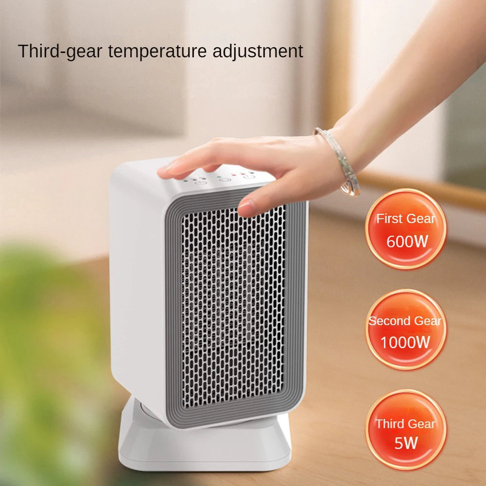 1000W Silent Electric Heater for Home, Bedroom & Office | Low Consumption Vertical Heating Fan with Overheating Protection