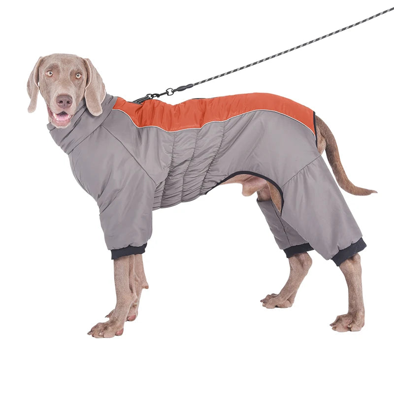 Waterproof Big Dog Rompers Jumpsuit for Medium Large Dogs Winter Thicken Pet Overalls Greyhound Labrador mascotas Suit Clothes