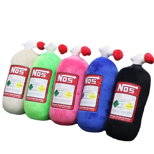 NOS Nitrous Oxide Bottle Plush Toy Pillow | Soft Turbo JDM Cushion | Car Decor Headrest Backrest Seat Neck Pillow Gifts