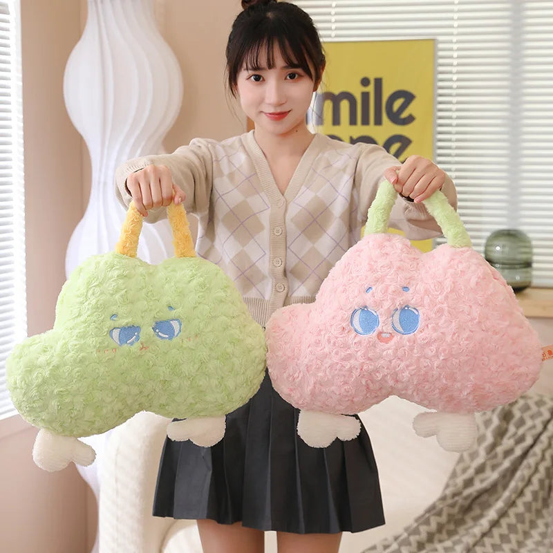 45cm New Kawaii Cloud Plush Pillow Toy | Cute Stuffed Soft Smile Cloud Doll Plush Bag for Girlfriend Women Gifts Home Decor | Alo Trendy