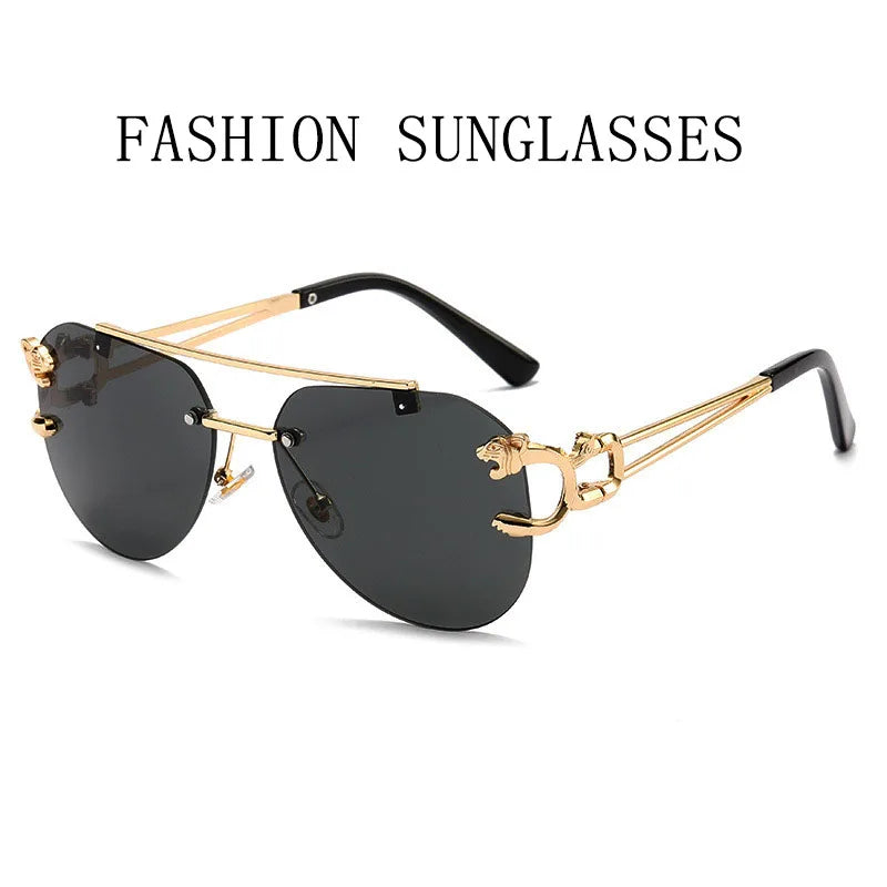 Rimless Designer Sunglasses Women | Trendy Luxe Fashion Sunglasses Men | Vintage Glasses Lentes De Sol Mujer | Lunette Soleil Femme | Alo Trendy