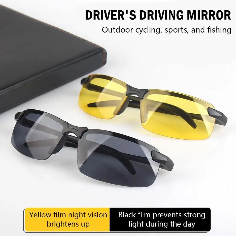 Unisex Anti-UV Car Night Vision Sunglasses | Polarized Day & Night Driving Glasses | Stylish Adult Eyewear for Men & Women