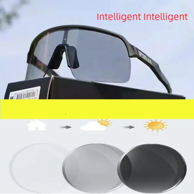 Outdoor Sport Eyewear | Polarized Intelligent Photochromic Lens Cycling Sunglasses | Road Bike Riding Camping Glasses | Gafas