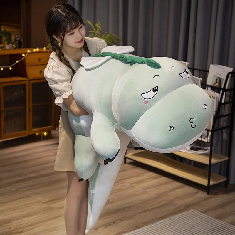 140cm Giant Kawaii Dinosaur Plush Toys Stuffed Soft Cartoon Animal Dinosaur Doll Long Sleep Pillow for Kids Girls Birthday Gifts | Alo Trendy