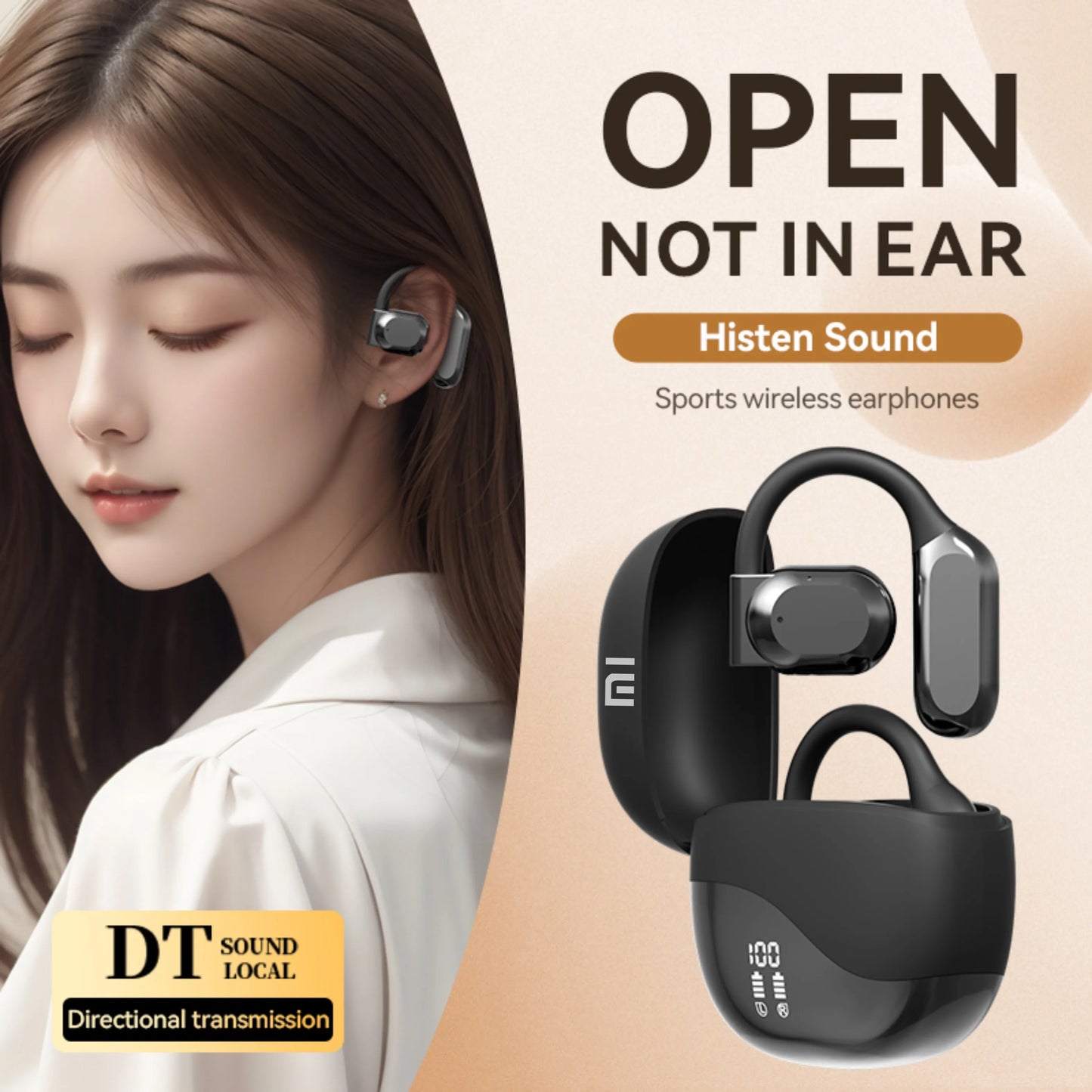 Xiaomi Wireless Earphones Earhook | HIFI Bluetooth 5.3 Running Game Earphones | Voice Call with Digital Display Microphone