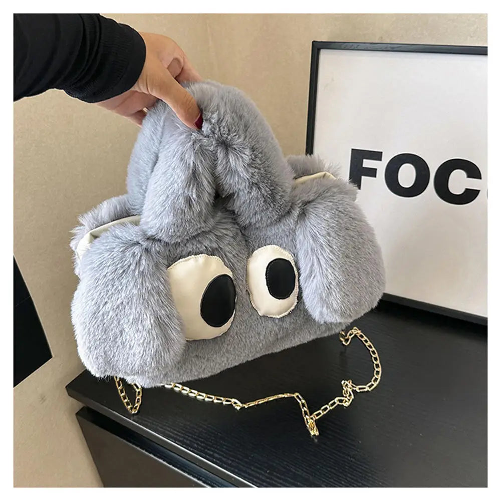 Winter Lamb Plush Handbag Women Bags Fashion Korean Large Capacity Wrist Bag Clutch With Handle Females Shopping Bag Bucket Tote