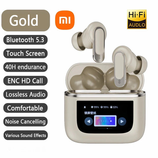 Xiaomi TWS V8 ANC+ENC Earphones | True Wireless Bluetooth Noise Cancelling Headphones | In-Ear Touch Screen Headset with Mic | Premium Sound Earbuds