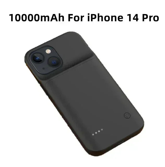 10000mAh Battery Charger Case for iPhone 14 Plus/15 Pro/12 Pro Max/11 Pro/X/XS/XR/XS Max/6/6S/7/8 Plus | High-Capacity Power Bank Case