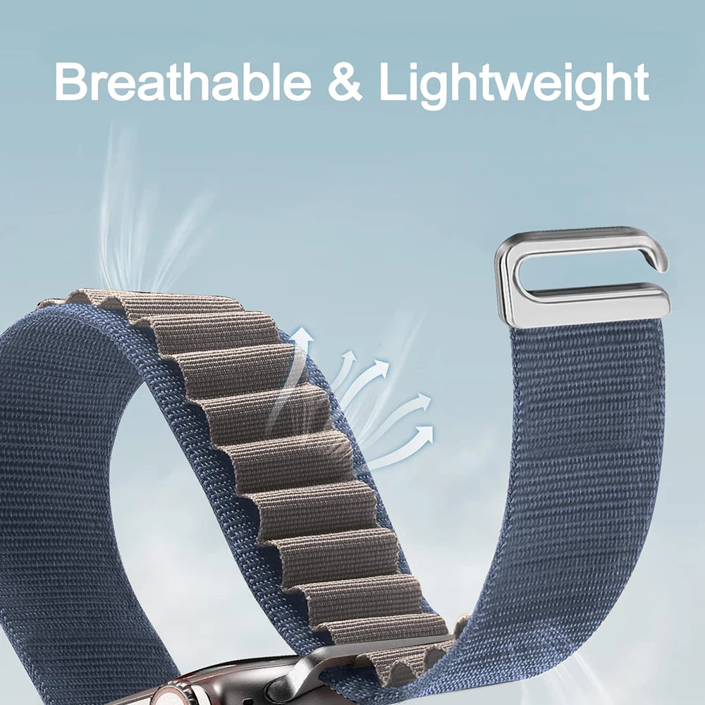 Alpine Loop Strap for Apple Watch Ultra Band | Compatible with 49mm, 45mm, 44mm, 42mm, 41mm, 40mm | Metal C-Hook Bracelets for iWatch SE Series 9, 8, 7, 6, 5, 4, 3