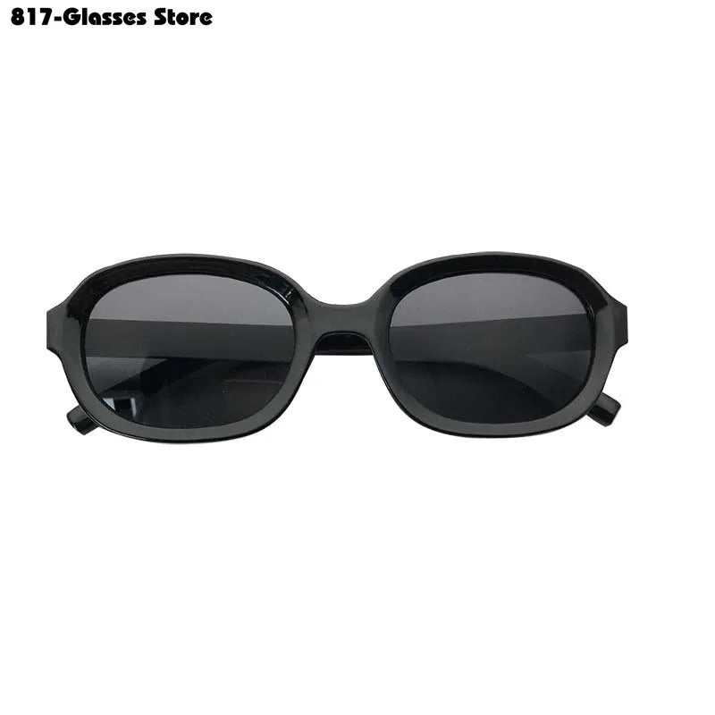 Retro Brown Sunglasses for Women | Oval Narrow Frame UV Protection Street Photo Shades | Fashion Eyewear for Summer