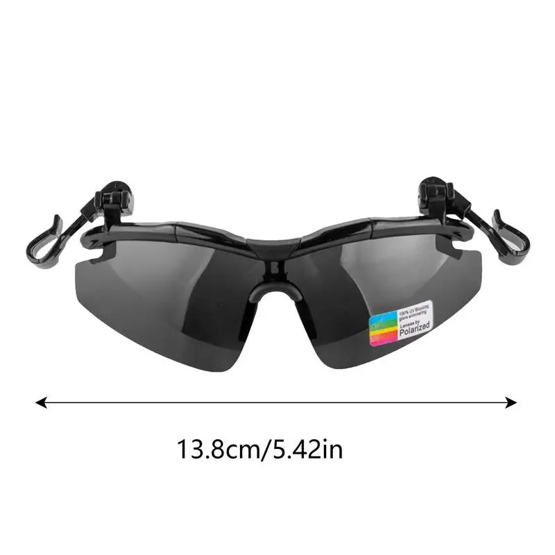 Outdoor Polarized Fishing Glasses | Hat Visors Sport Clips Caps | Clip-On Sunglasses for Biking, Hiking, Golf