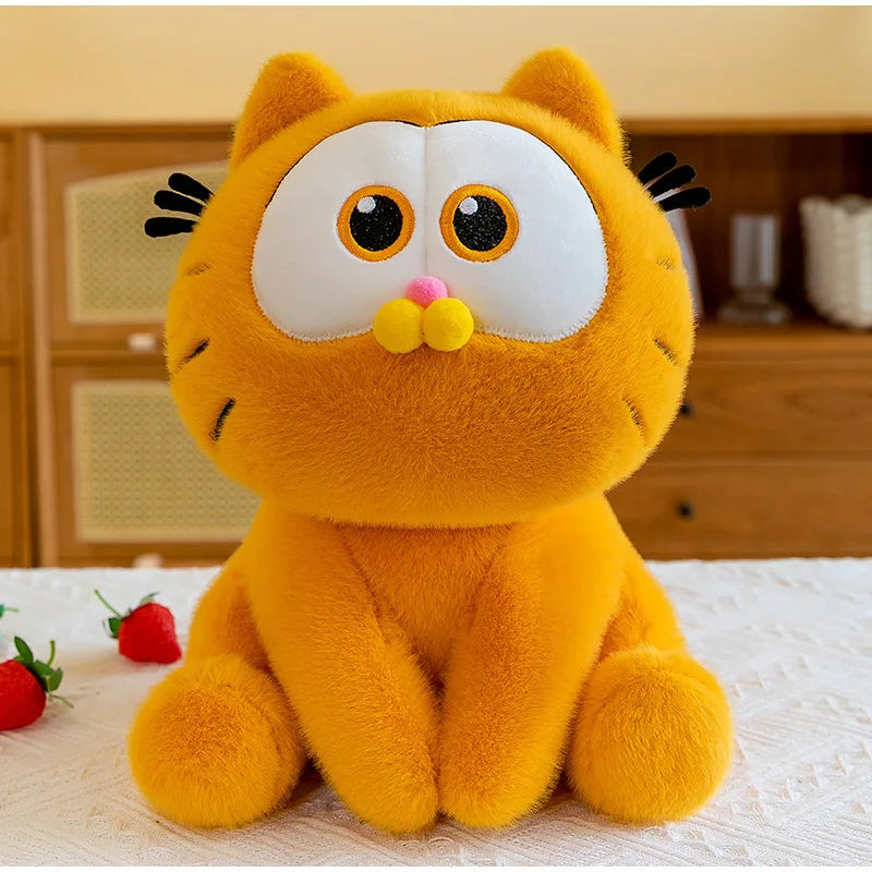 Adorable Orange Big Face Cat Plush Toy | Cute Big Eyes Chubby Cat Doll | Kawaii Stuffed Children's Birthday Gifts & Kid Sleeping Companion