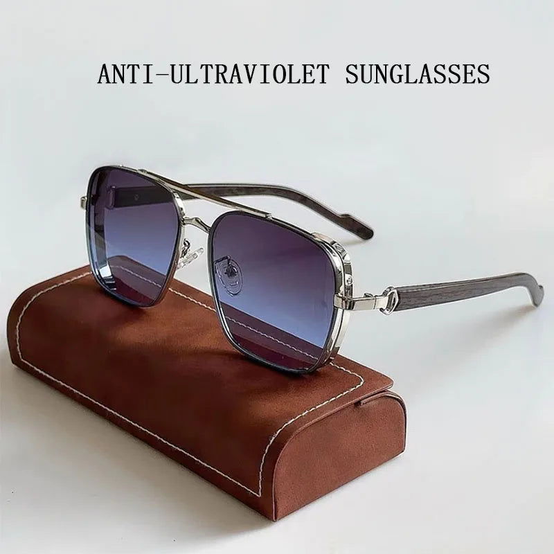 2024 Sunglasses For Men | Square Sunglasses Women | Trendy Luxe Vintage Fashion Glasses | Retro Steampunk Shades | Gafas De Sol Hombre | Alo Trendy