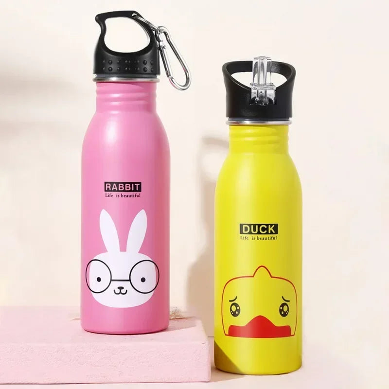 Stainless Steel Portable Cycling Camping Bottle Kettle Water Bottles for Kids | Kawaii Drinkware Sport Bottle Cold Water Bottle | Alo Trendy