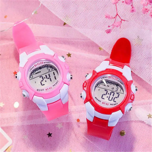 Digital Kids Watch | 7-Colors LED Waterproof Child Watch | Sport Silicone Strap | Kids Watches | Student Gift for 3-10 Year Girls Boys