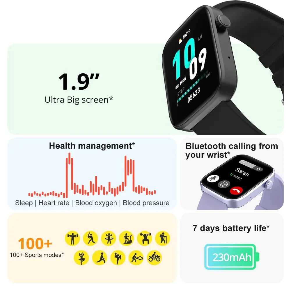 COLMI P71 Voice Calling Smartwatch | Men Health Monitoring | IP68 Waterproof | Smart Notifications | Voice Assistant | Smart Watch Women | Alo Trendy