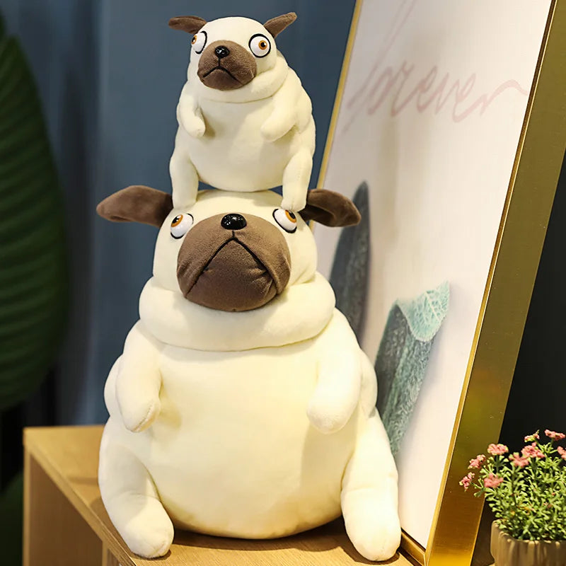 1pc 15/30cm Lovely Fat Pug Plush Toys | Kawaii Sitting Pug Dogs Toy Stuffed Dolls Pillow | Perfect for Kids, Children, Birthday Gift Dolls | Alo Trendy