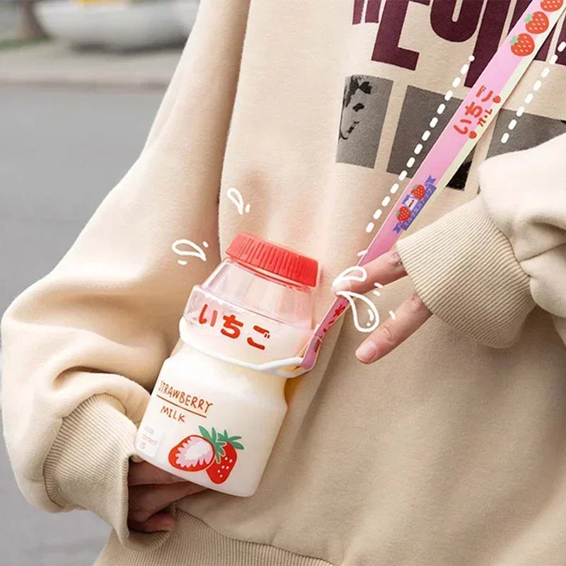 480ml Plastic Lovely Yogurt Water Bottle Travel Drinking Avocado Yakult Shape Kawaii Milk Bottle Children / Girls / Adults | Alo Trendy