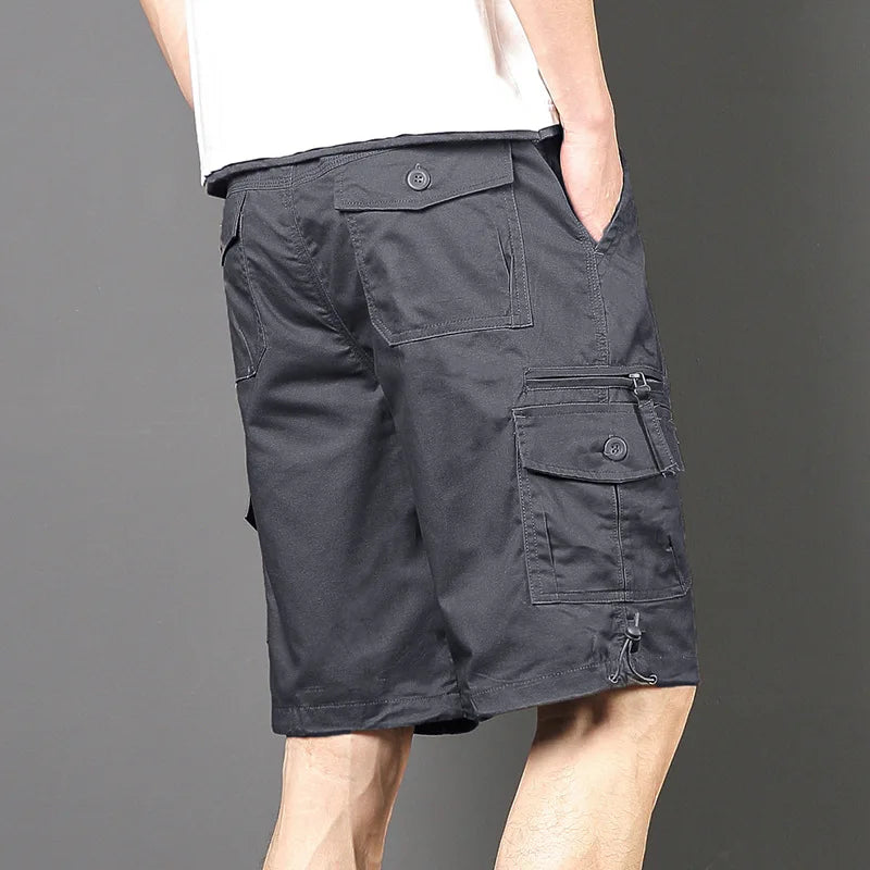 Summer New Men's Cargo Shorts | Fashion Korean Version Loose Five Quarter Pants | Men's Multi-pocket Straight Casual Pants