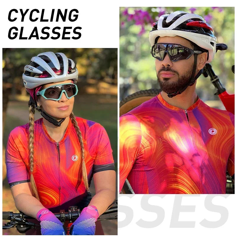 SCVCN UV400 Photochromic MTB Road Running Sunglasses | Sports Cycling Glasses Bicycle Eyewear | Mountain Bike Goggles