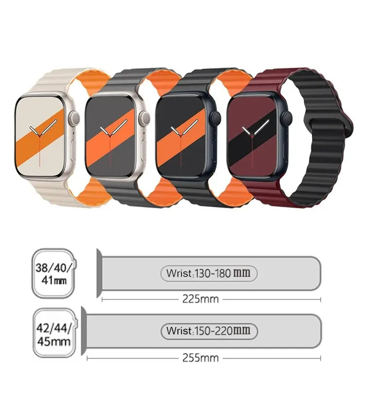 Magnetic Strap For Apple Watch Band 40mm 45mm 44mm 41mm 49mm 44 mm 38mm 42 | Silicone Bracelet iWatch Series 8 SE 6 7 8 9 Ultra 2 | Alo Trendy