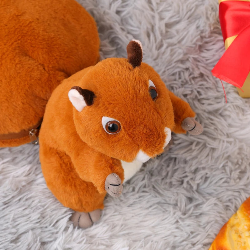 Kawaii Pinecone Transfigured Squirrel Plush Toy | Cute Nuts Turn Into Big Tail Squirrel Plush Toy | Perfect Kids Birthday and Christmas Gifts