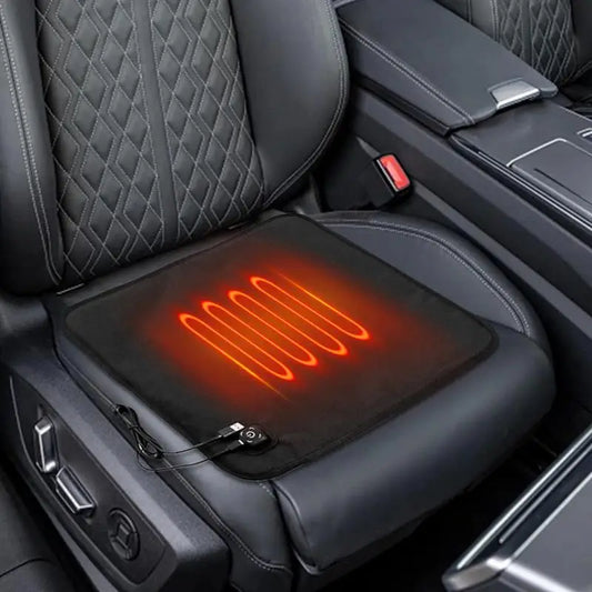 Winter Warming Heated Seat Cushion | USB Rechargeable Heating Pad for Office Chairs & Car Seats | Portable Fast-Heating Solution