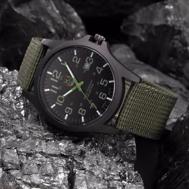 Military Men's Quartz Watch | Black Dial Date Luxury Sport Wrist Watch | Smart Watches for Men