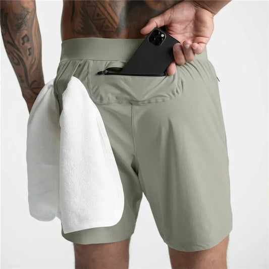 Men Running Bodybuilding Shorts | Summer Gym Workout Quick-Dry Breathable Sportswear | Multi-Pocket Jogger Shorts for Men