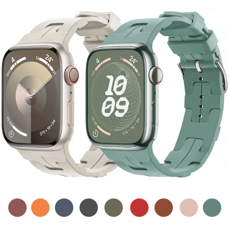 Silicone Strap for Apple Watch 9, 8, 7 | Soft and High-Quality Bracelet for iWatch Ultra 2, SE, Series 6, 5, 4, 3 | Available in 45mm, 44mm, 42mm, 41mm, 40mm, and 49mm