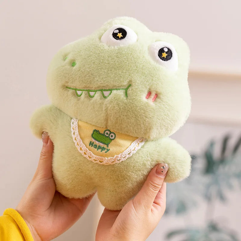 Tri-Color Dopamine Little Cuddly Crocodile Plushie Stuffed Plush Toy for Girls | Soft and Huggable Green, Pink, and Blue Crocodile | Alo Trendy